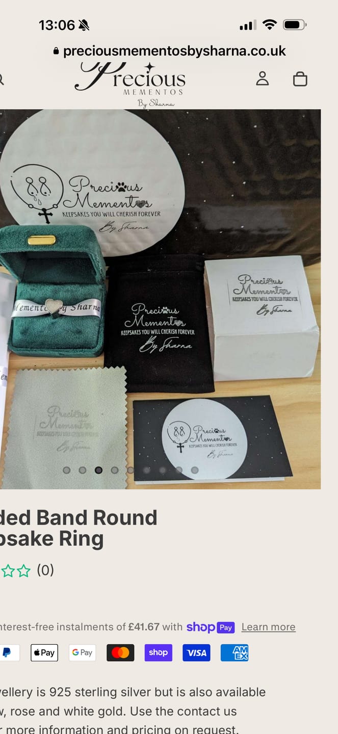 Customer photo review of Stainless Steel Heart Keepsake Charm