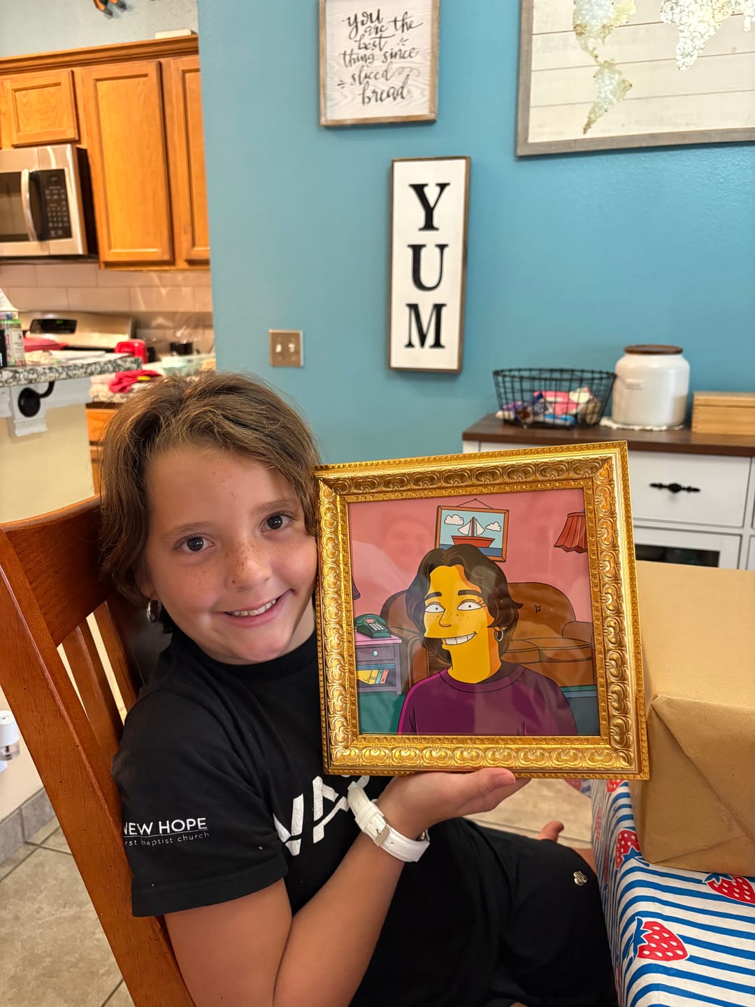 Customer photo review of Hand Drawn Digital Portrait