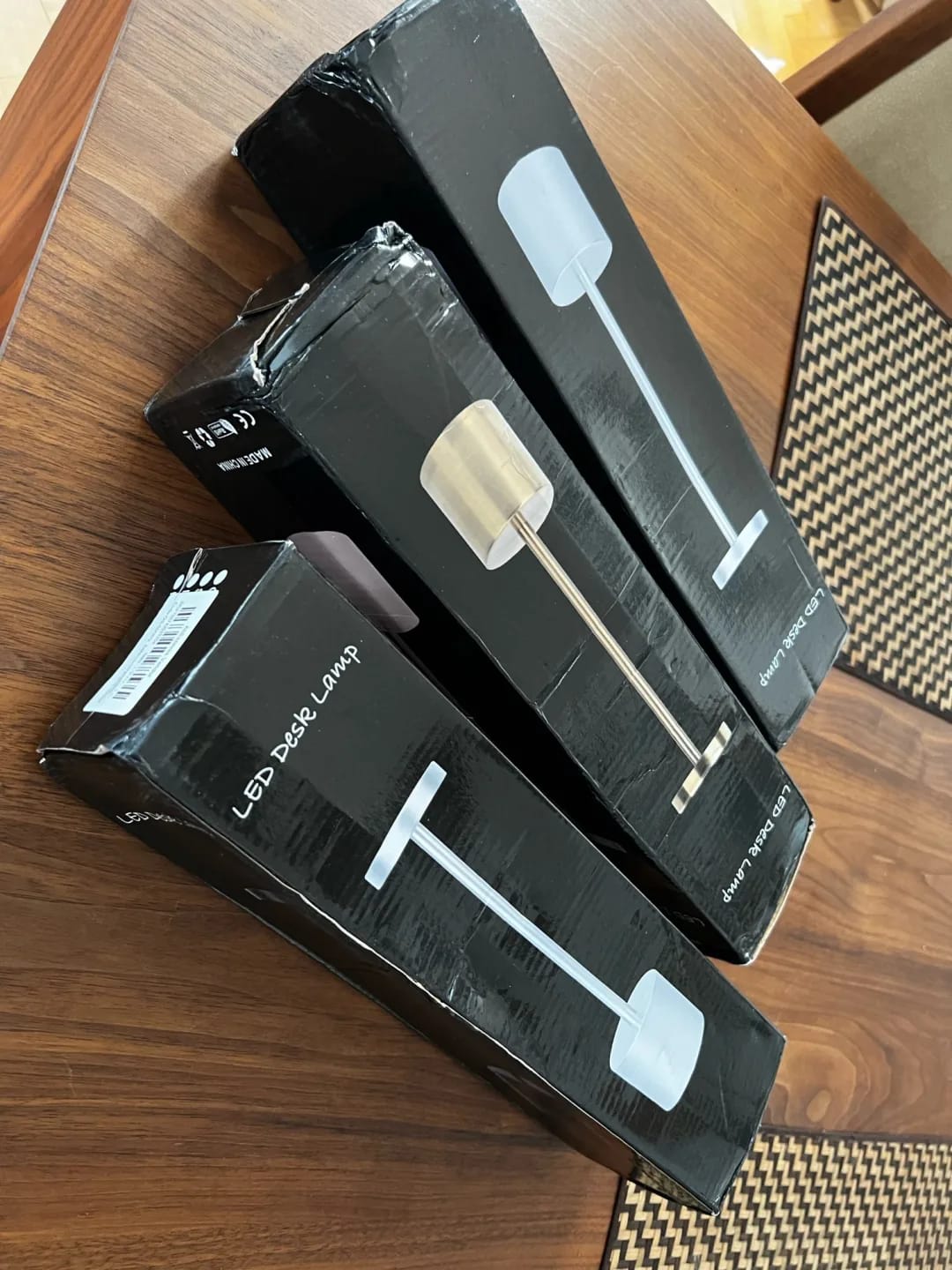 Customer photo review of Gold Table Lamp for Bedside, Cordless Rechargeable, 34 cm
