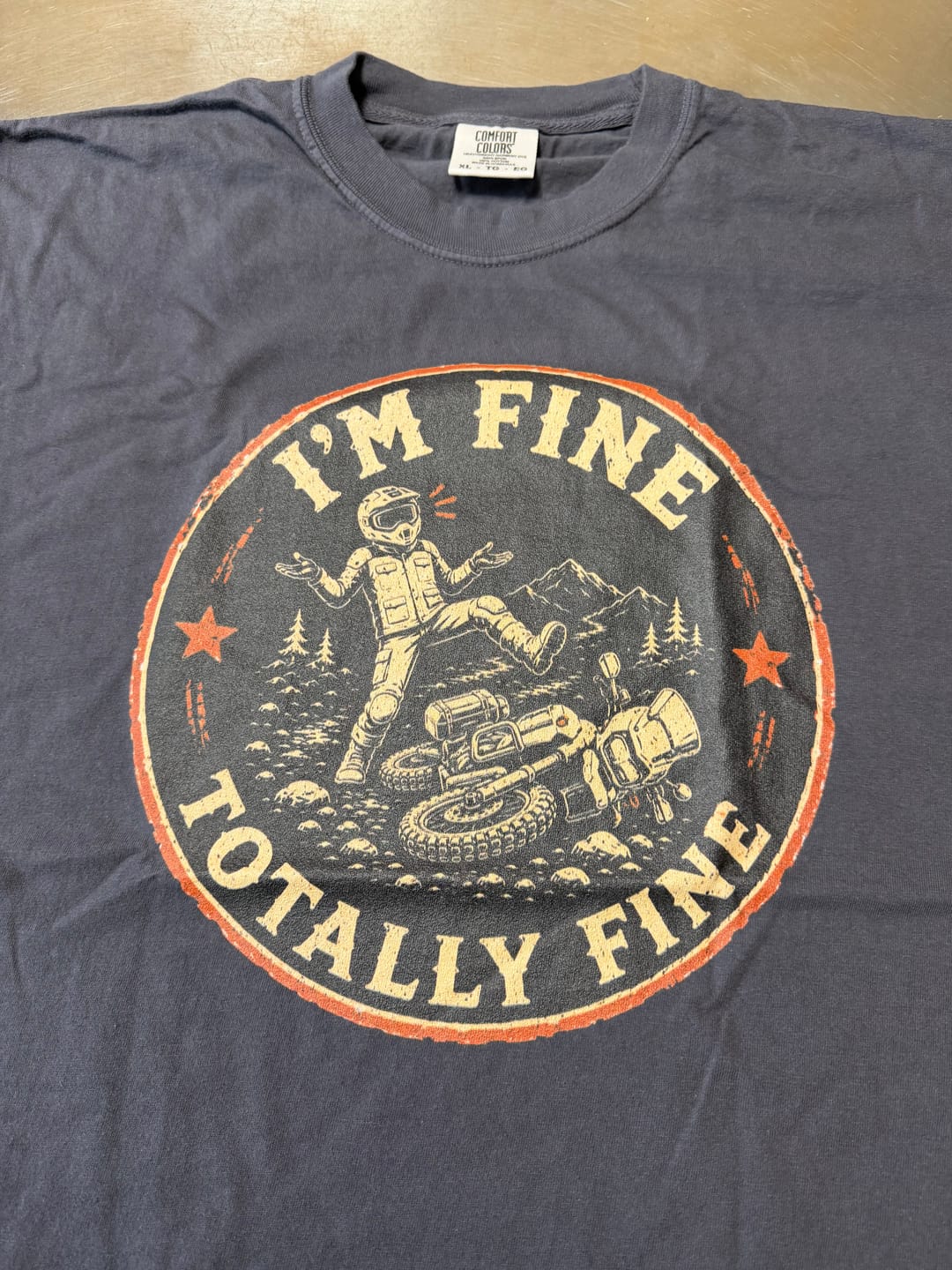Customer photo review of Totally Fine T-Shirt