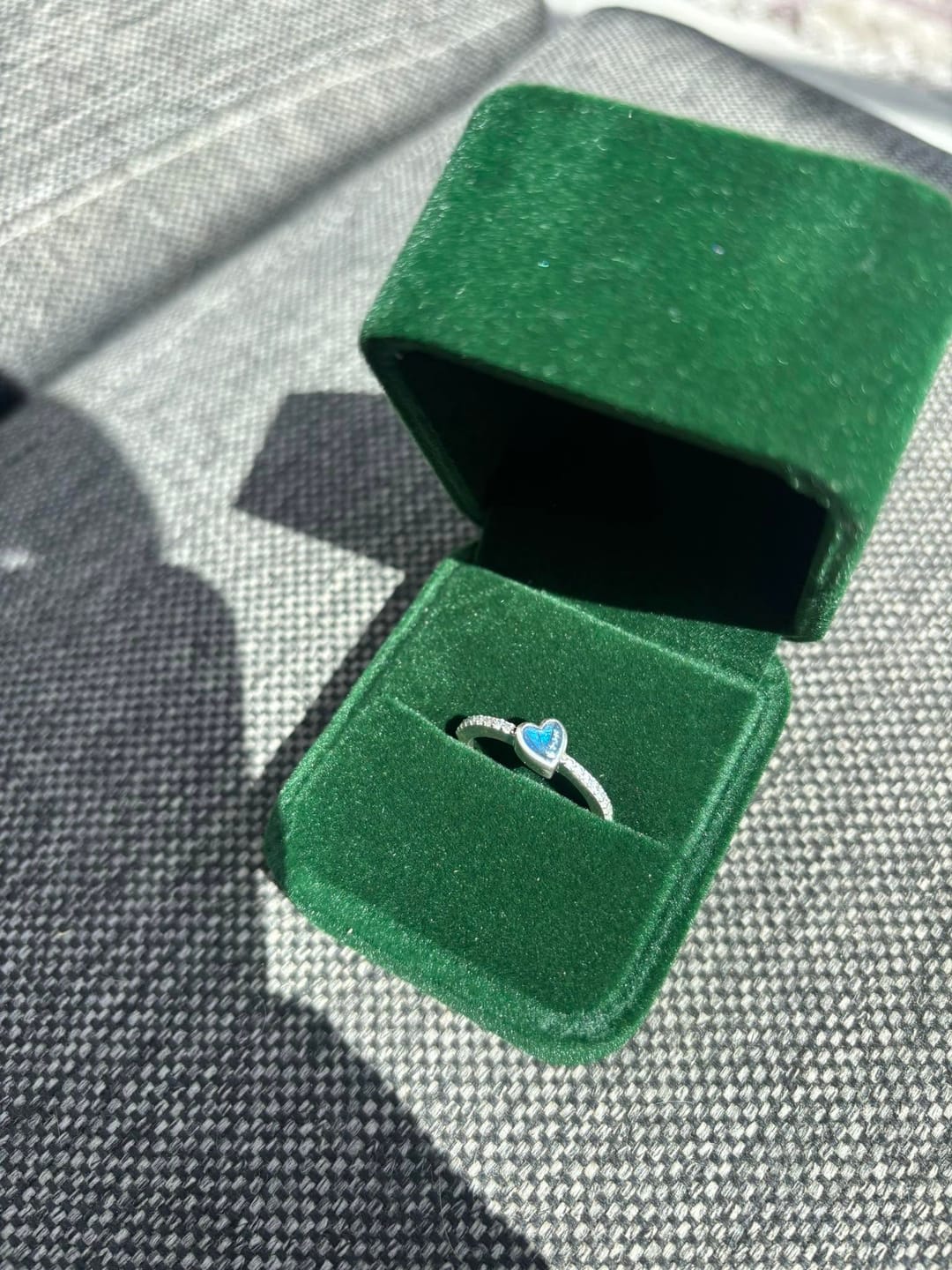 Customer photo review of Heart Dainty Cubic Zirconia Sparkle Band Ring