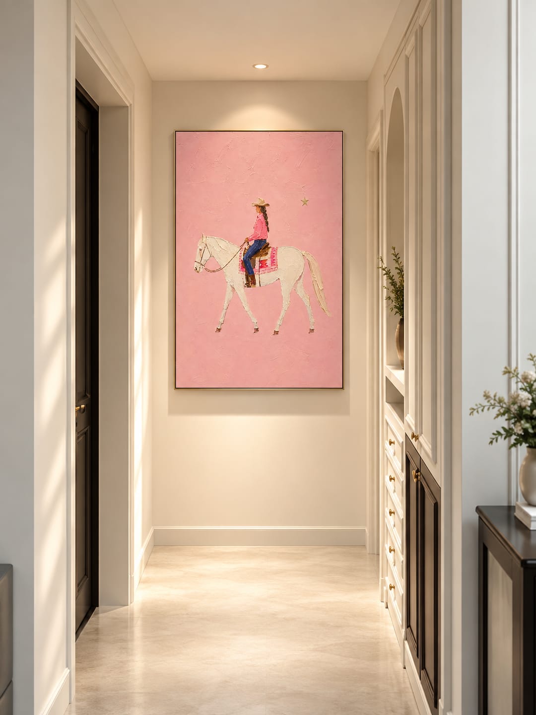 Customer photo review of "Lone Star Serenade" – Feminine Western Impasto Cowgirl Painting