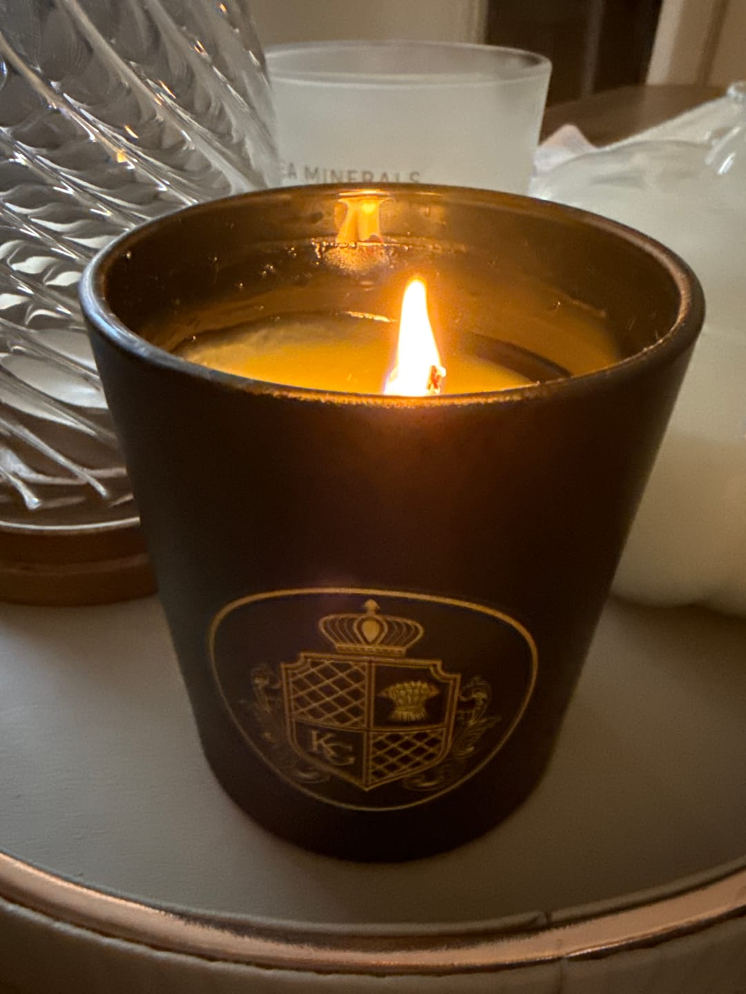 Customer photo review of Kate Grosvenor Lifestyle Soy Wax Candle 200G: Wood Sage & Sea Salt