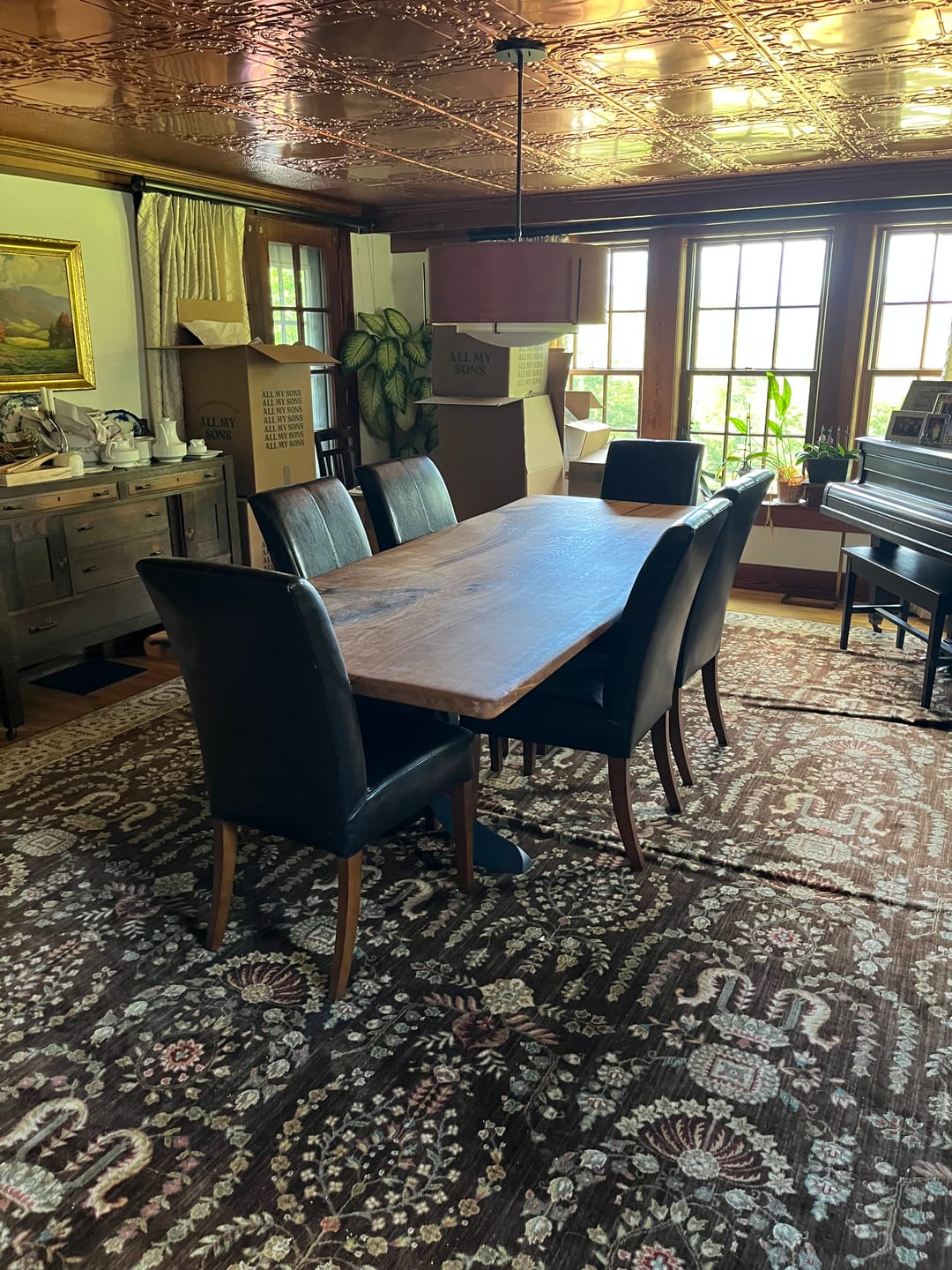 Customer photo review of 418 Curva 28" H Dining Table Curved Legs for Live Edge Wooden Slap