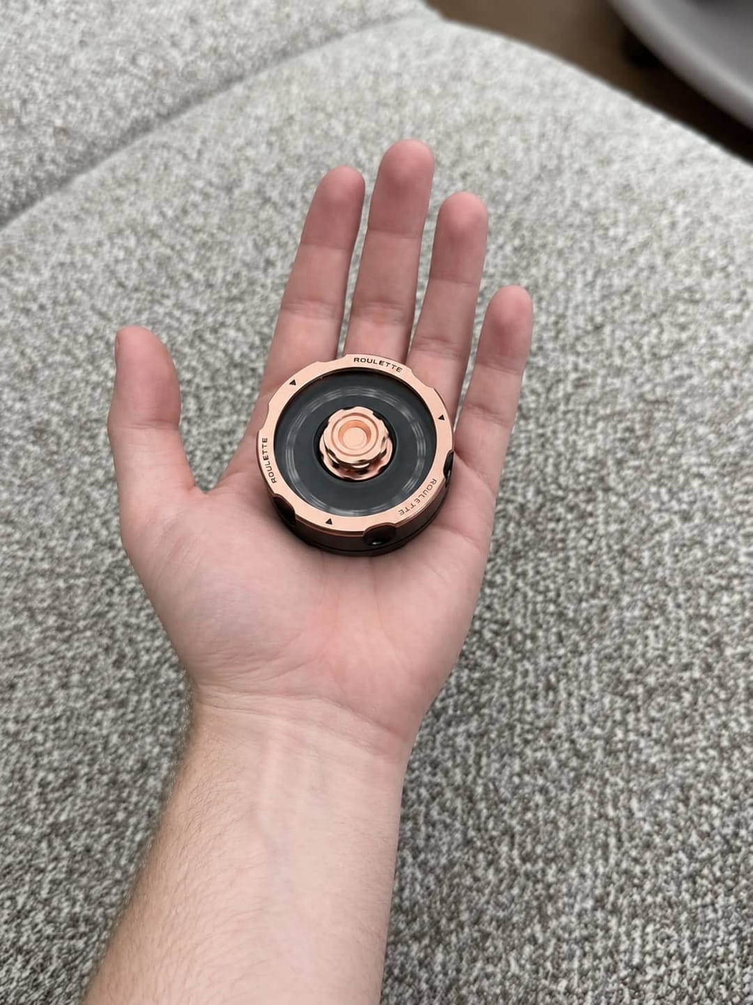 Customer photo review of Metal D20 Decision Spinner