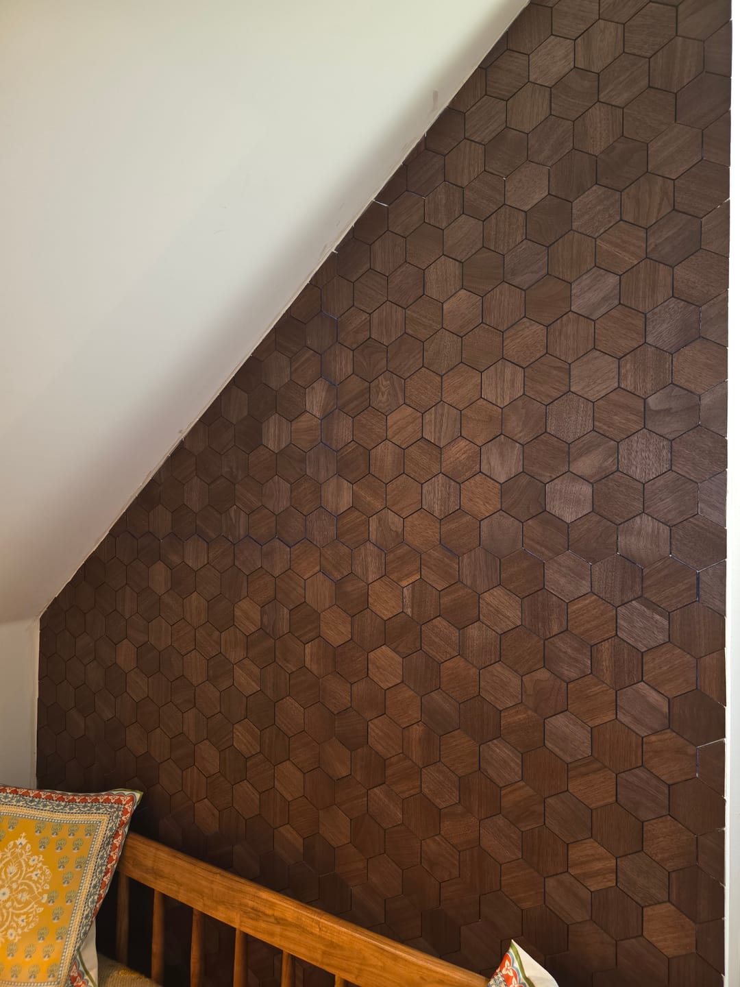 Customer photo review of Decorative Wall Panel | Snowdrop - Smoked Brown | 60x60cm | American walnut | Handcrafted | 3D panel