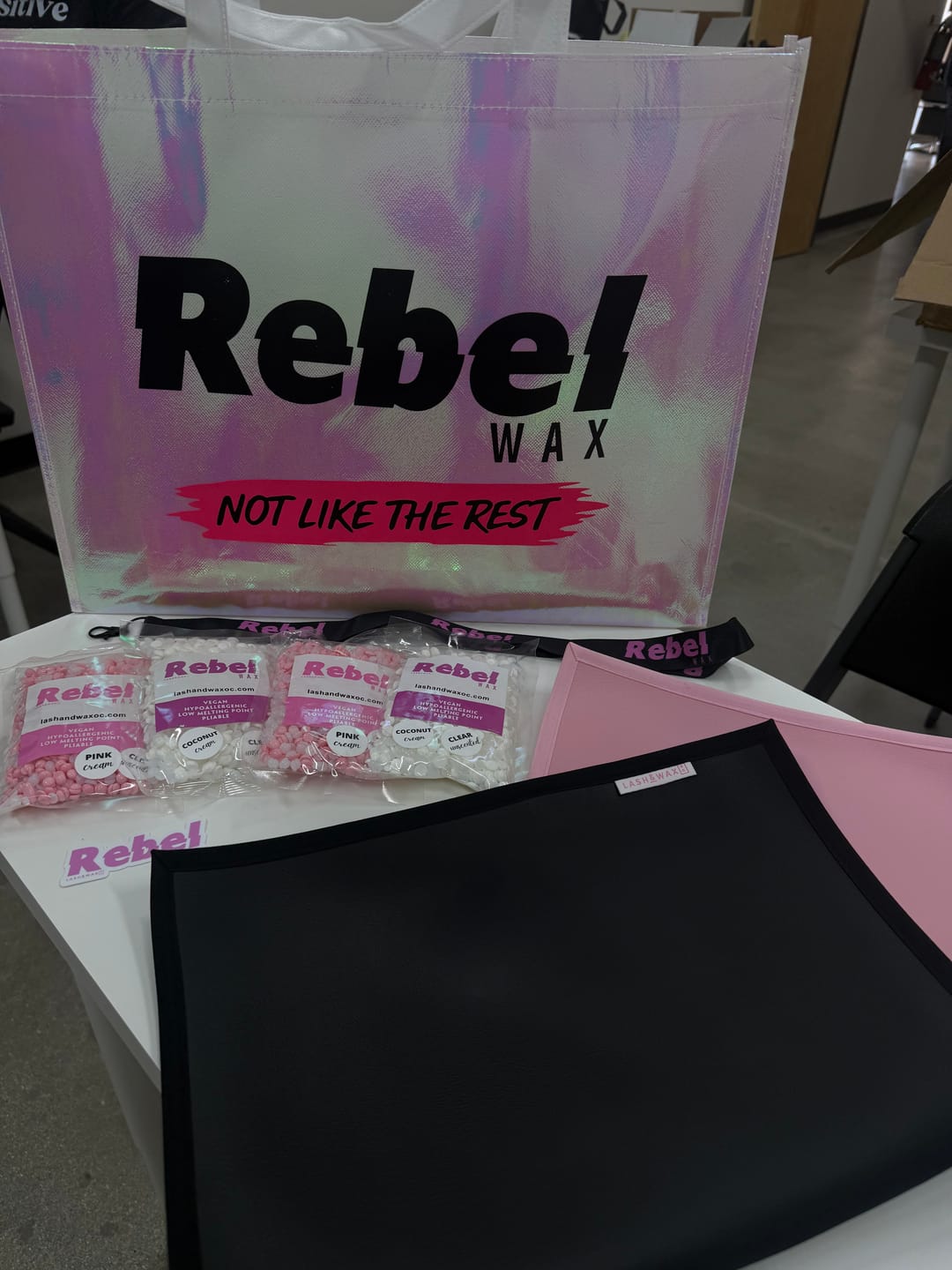 Customer photo review of Rebel Hard Wax Beads - 100g Sample Size Bags