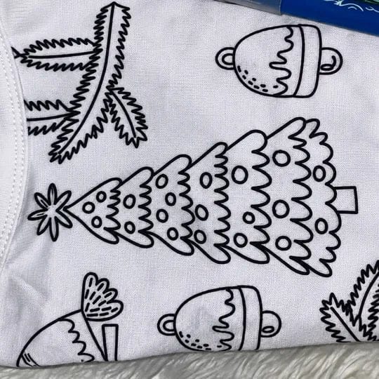 Customer photo review of Color-Your-Own Christmas Pajamas