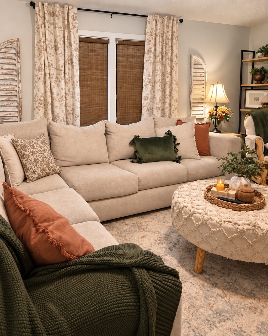 Customer photo review of Amelie Floral Linen Blend Curtains (2 Panels)