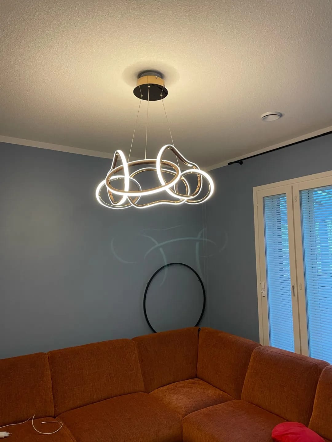 Customer photo review of Rose Chandelier for Bedroom, Stainless Loops, 150 cm