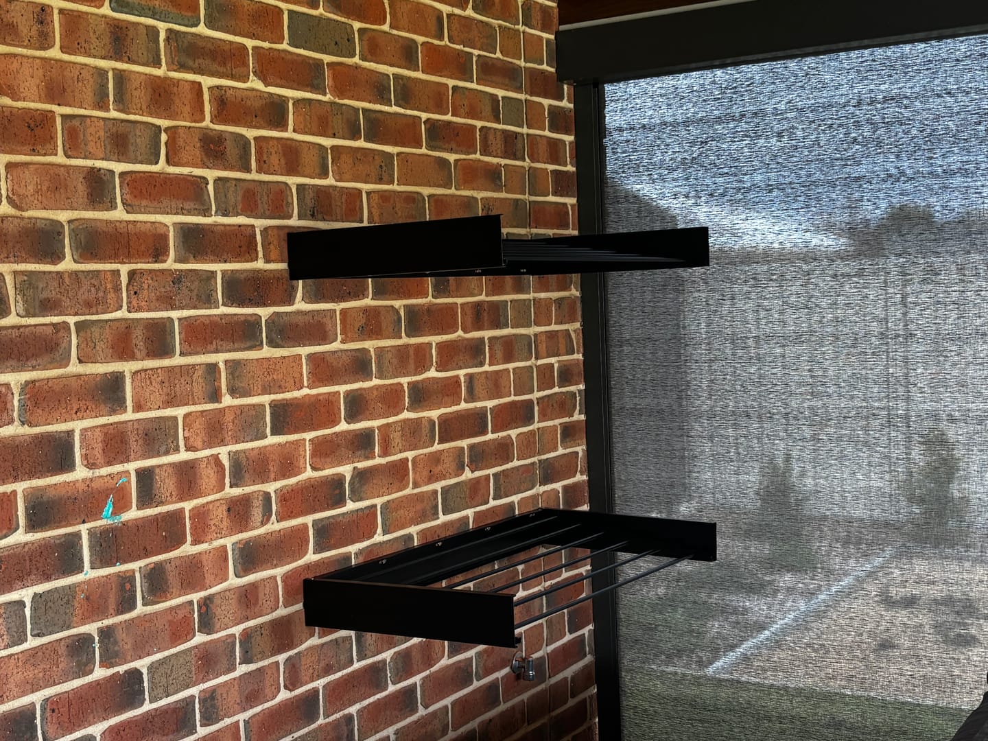Customer photo review of Wall Mounted Drying Rack - Foldable Indoor and Outdoor Drying Rack