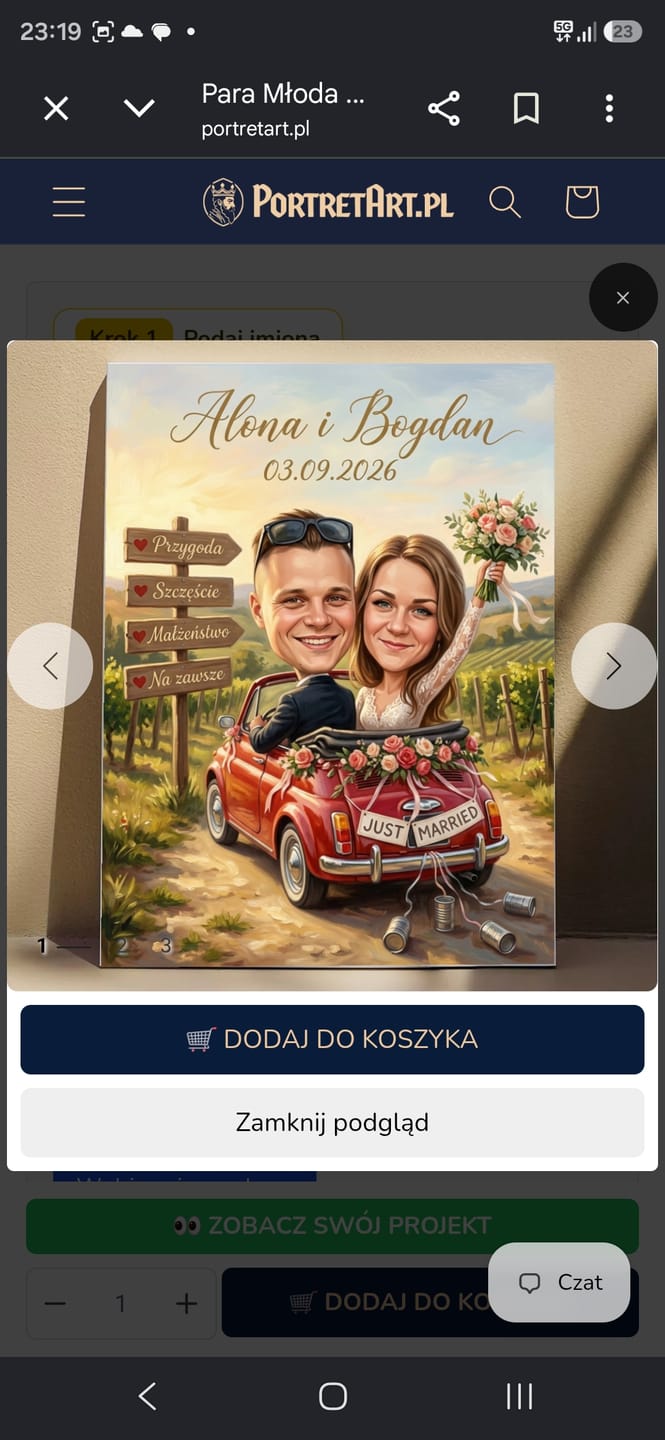 Customer photo review of Para Młoda #1 - Karykatura ze zdjęcia