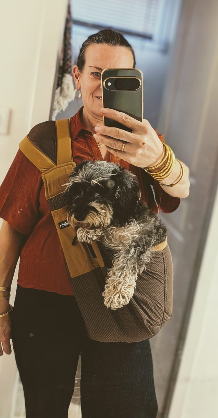 Customer photo review of Sac de transport en bandoulière marron
