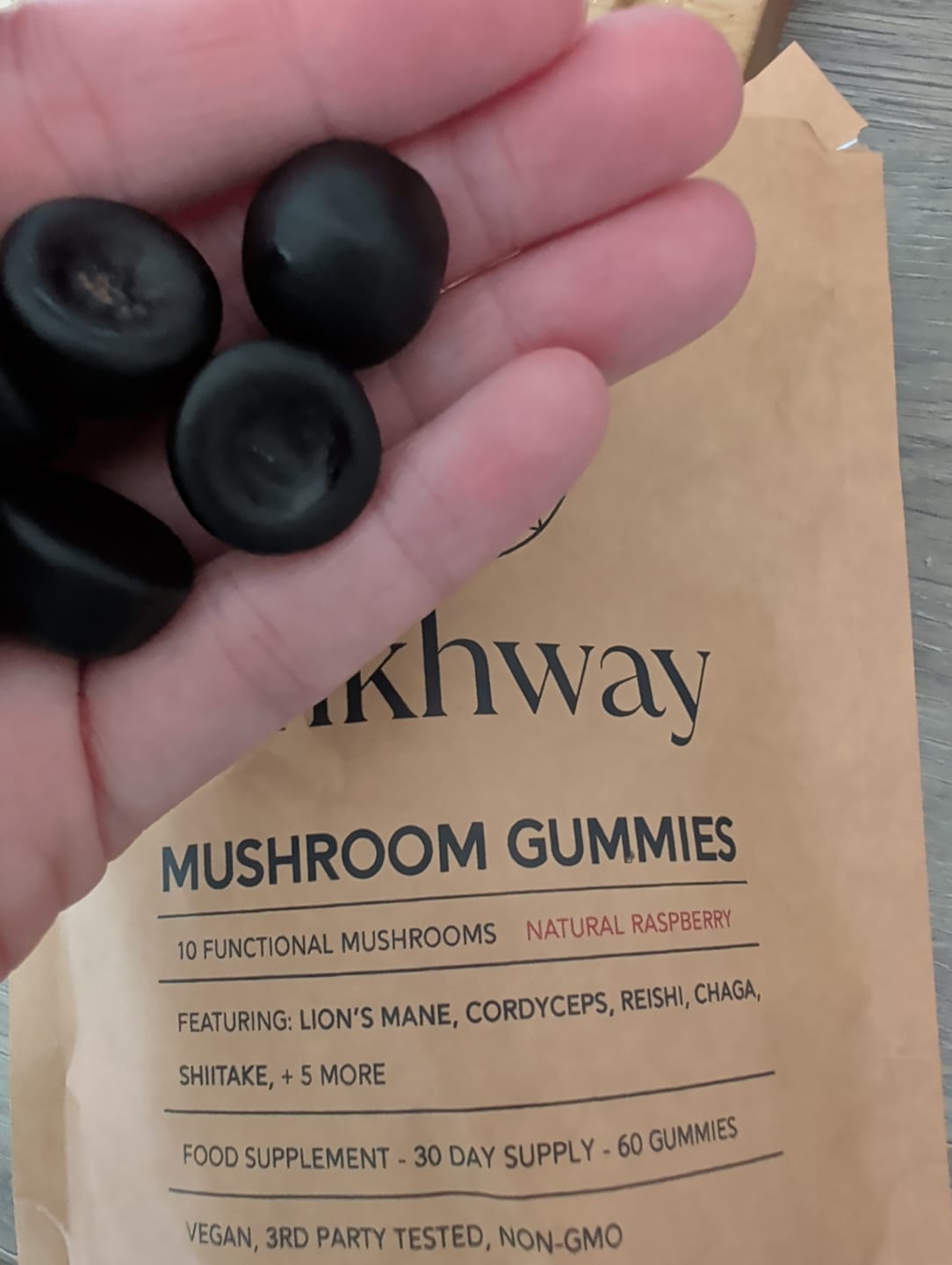 Customer photo review of Mushroom Gummies