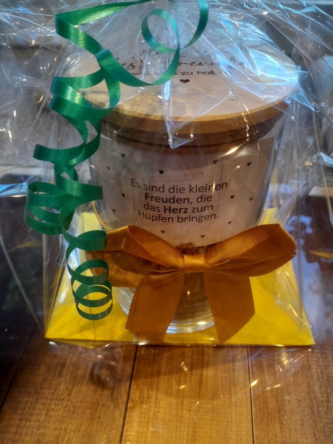 Customer photo review of Geschenkglas "Glück ist, eine beste Freundin wie dich zu haben"