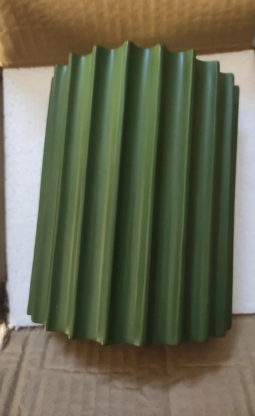 Customer photo review of Green Wall Light for Living Room, Fluted Textured Surface, 14 cm