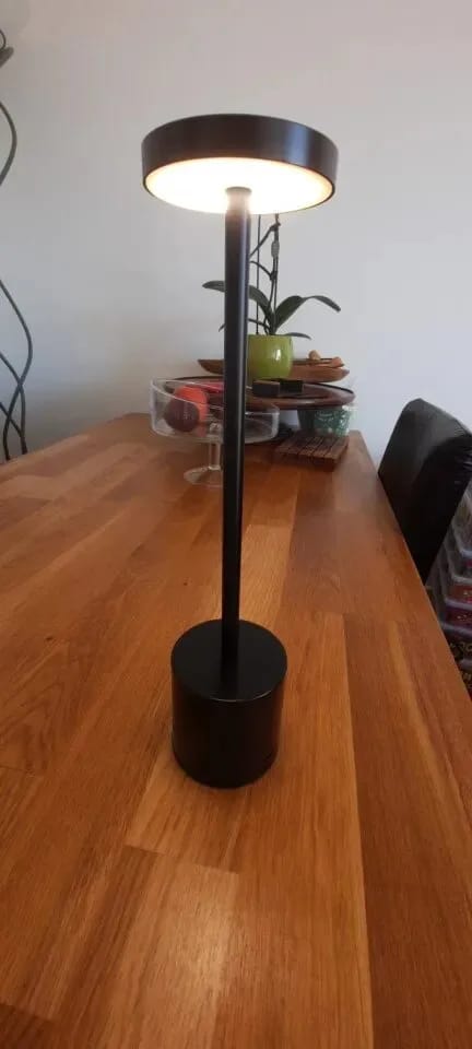 Customer photo review of Gold Table Lamp for Bedside, Cordless Rechargeable, 34 cm