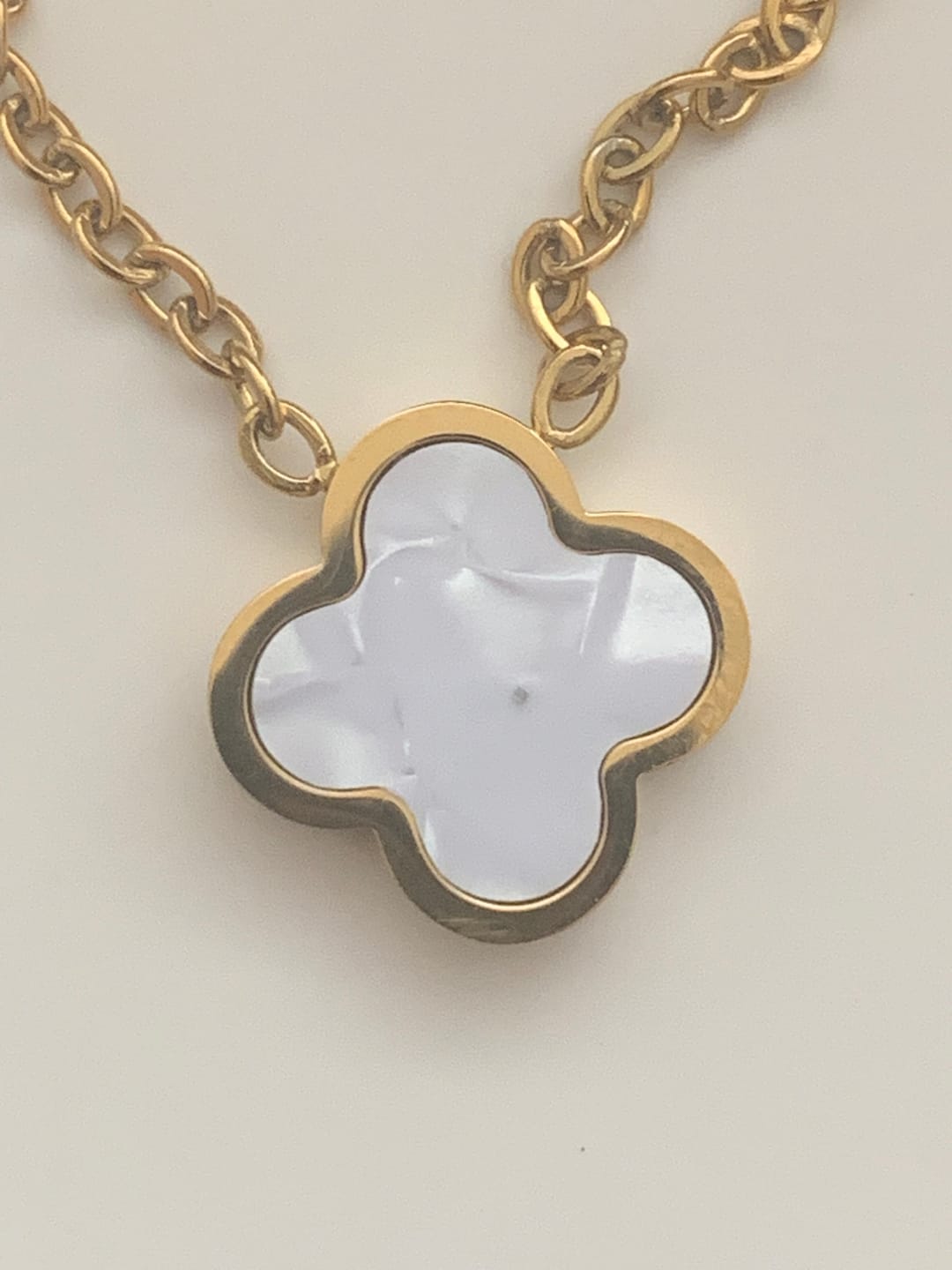 Customer photo review of White Clover Necklace