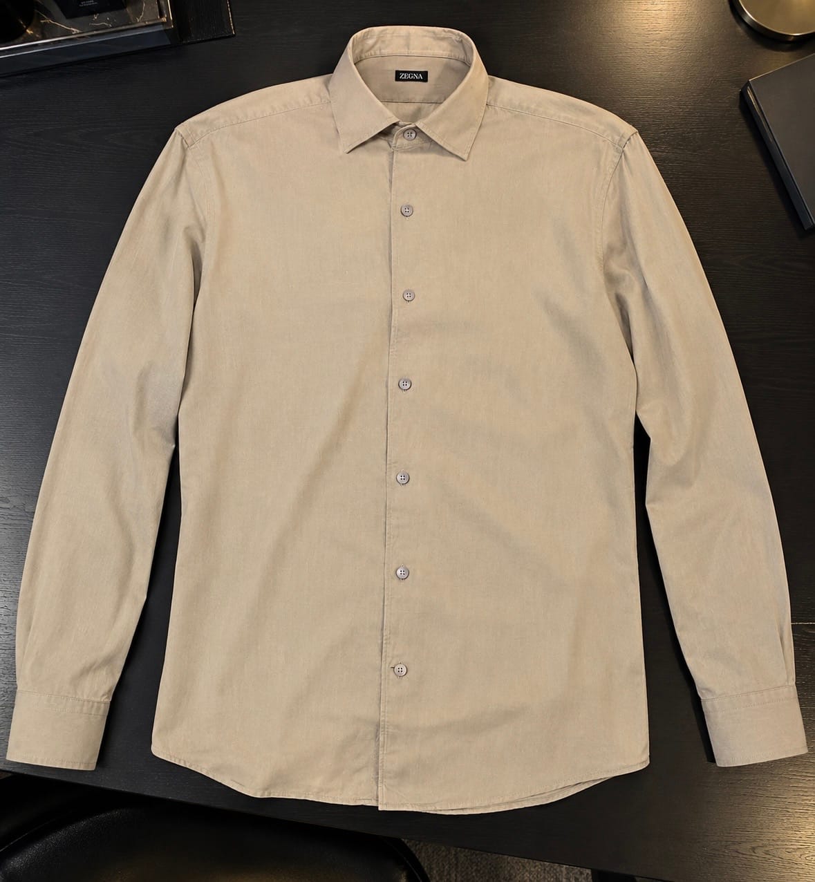 Customer photo review of Zegna Cotton and wool denim shirt