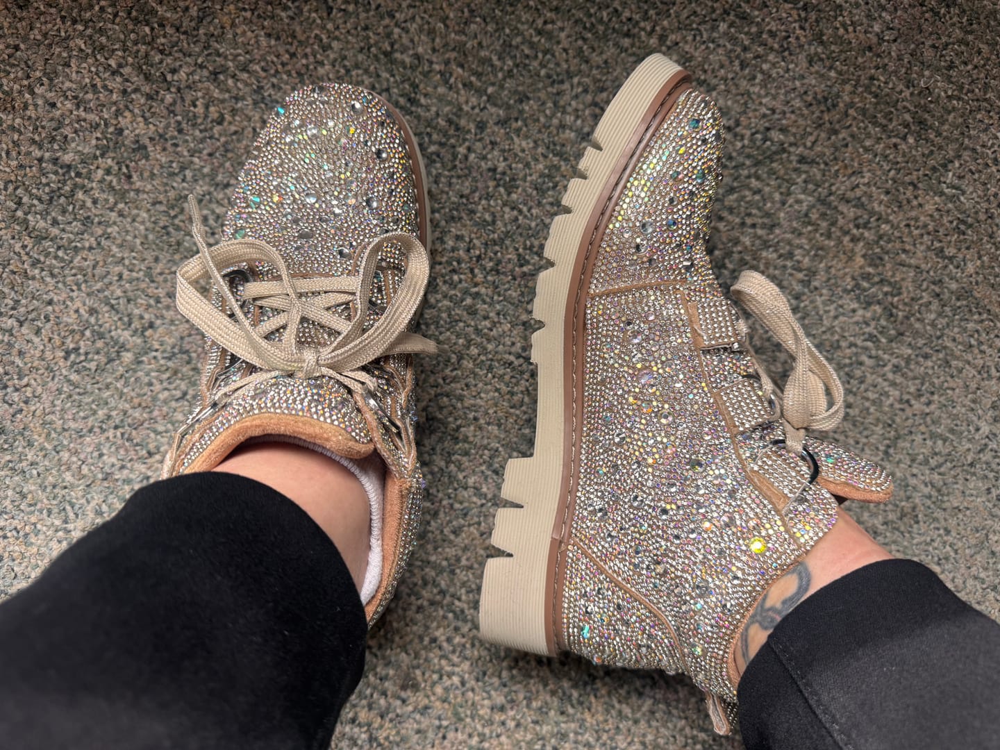 Customer photo review of Corky's Rhinestone Campfire Boots
