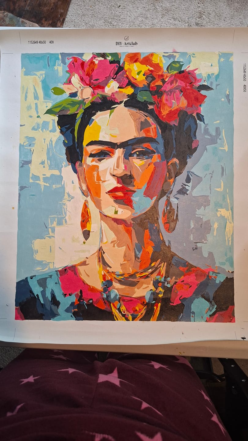 Customer photo review of Expressive Frida | Paint by Number