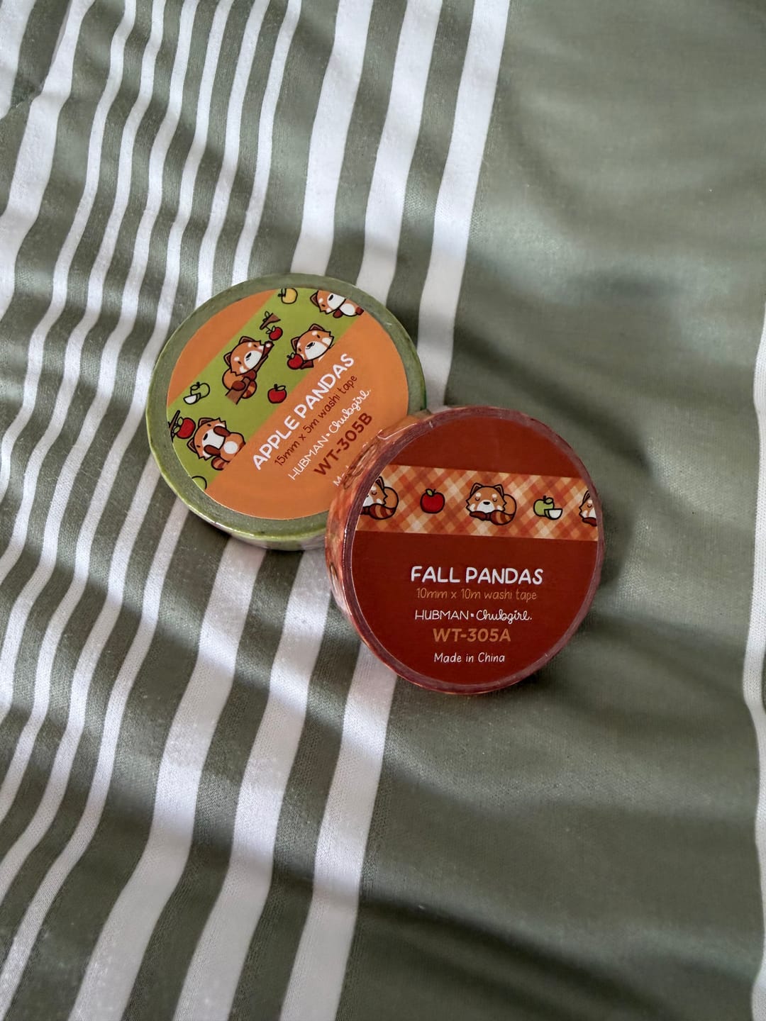 Customer photo review of Fall Pandas Washi Tapes (Set of 2)