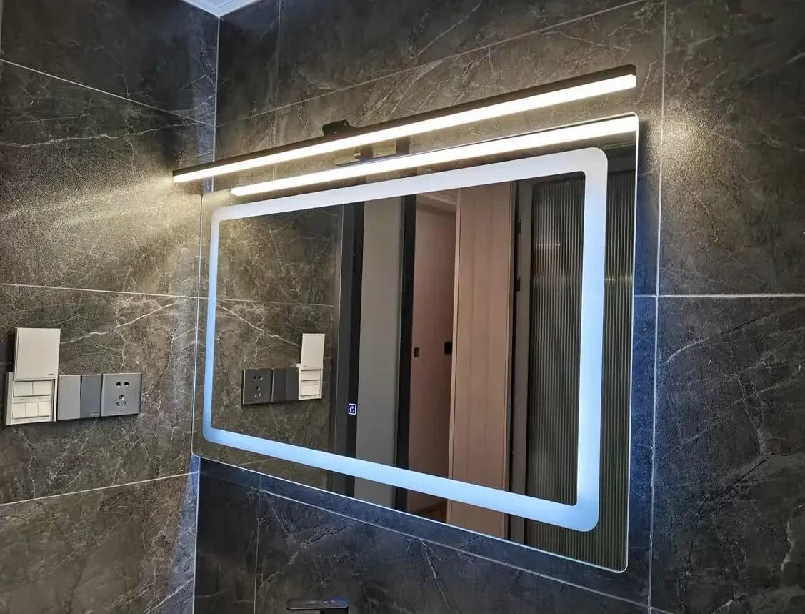 Customer photo review of Gold Wall Light for Bedside, Frosted Acrylic, 100 cm