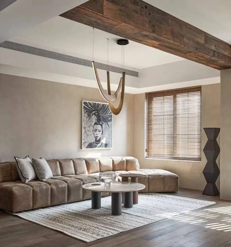 Customer photo review of Orvenza Curved Wood LED Chandelier