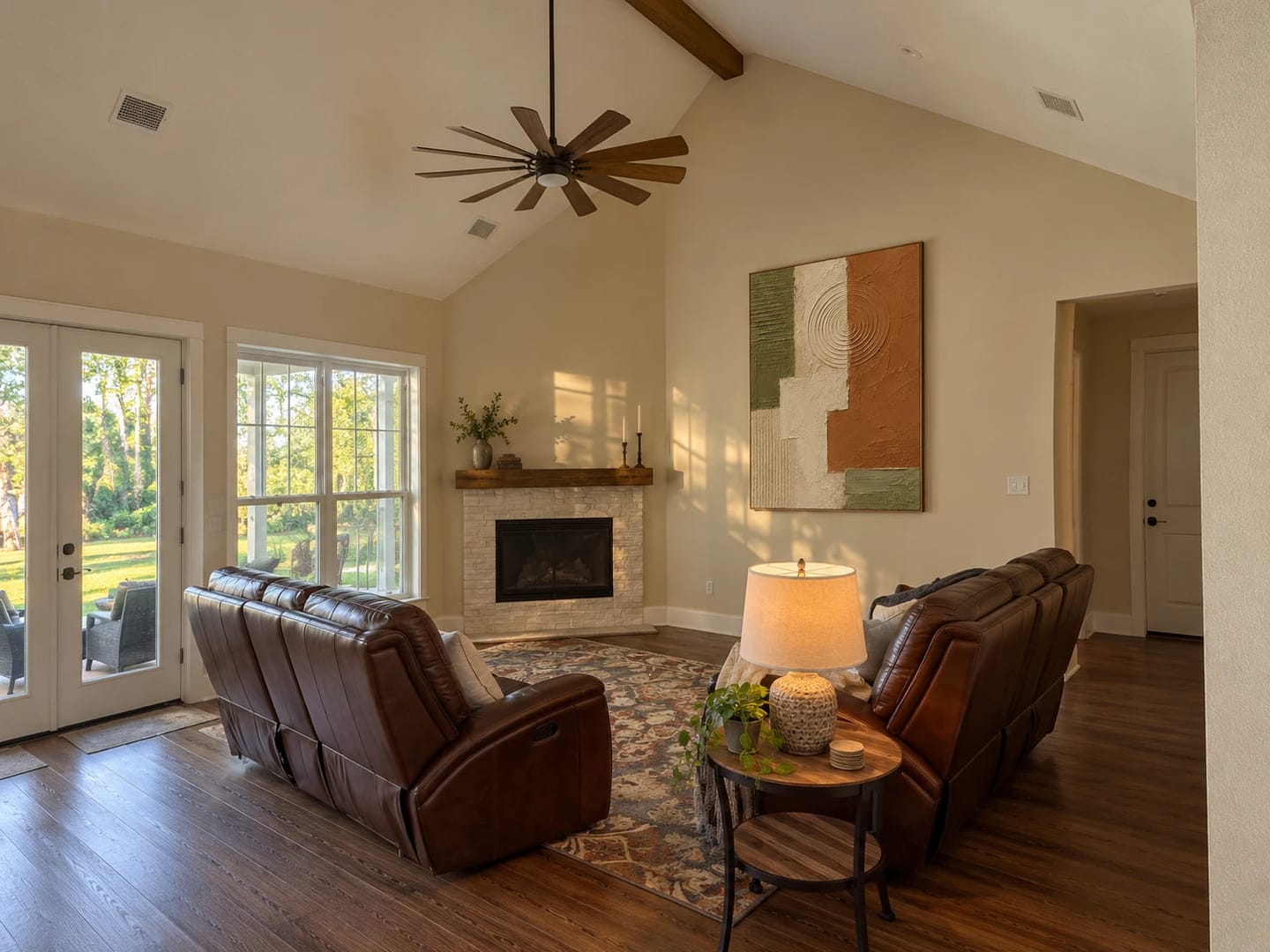Customer photo review of Textured & Impasto Art｜Terra Olive Geometry