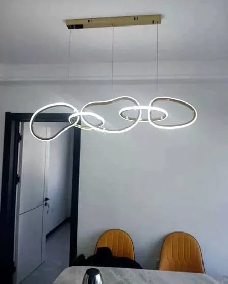 Customer photo review of Rose Chandelier for Bedroom, Stainless Loops, 150 cm