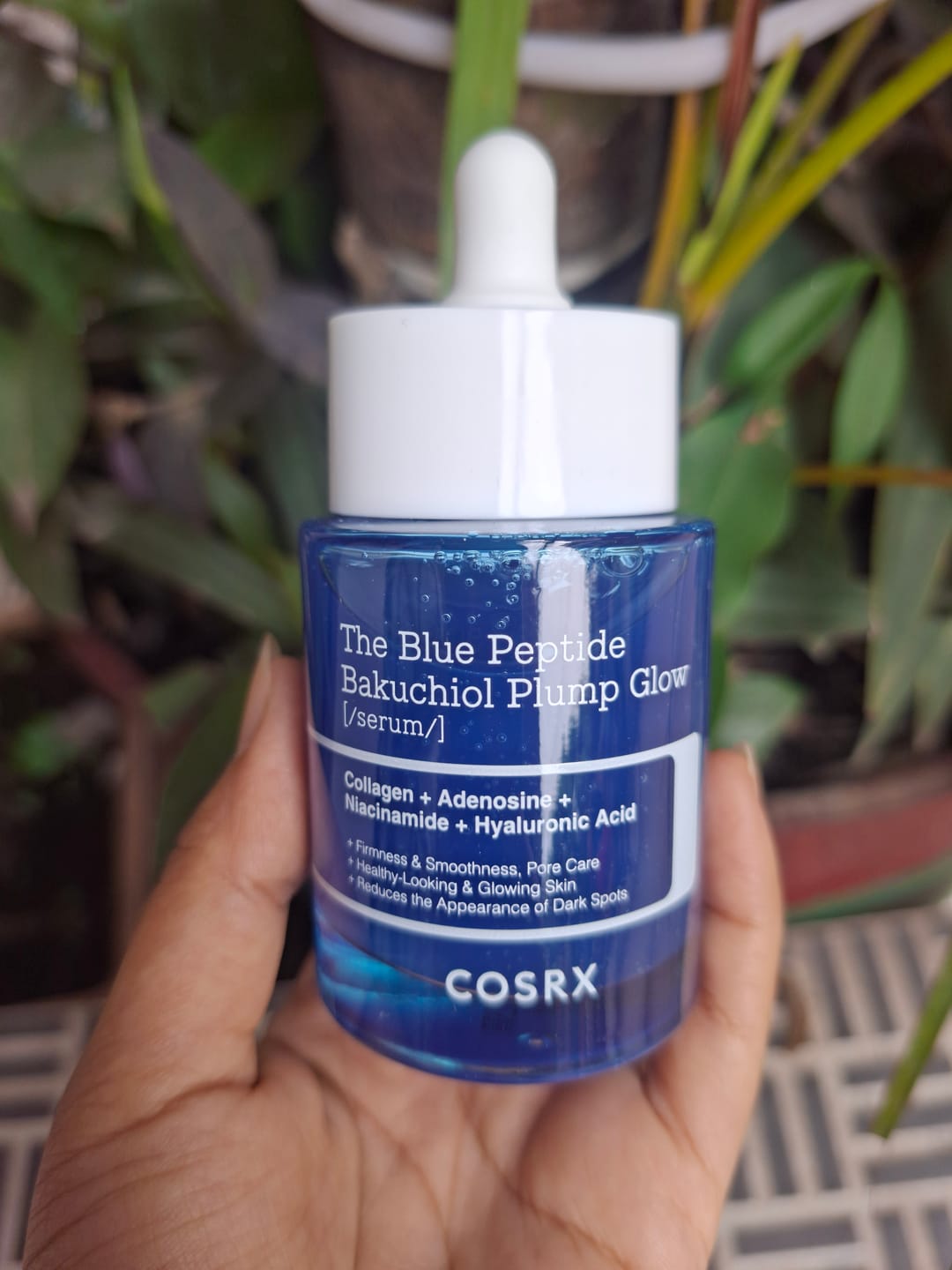 Customer photo review of COSRX The Blue Peptide Bakuchiol Plump Glow Serum 50ml