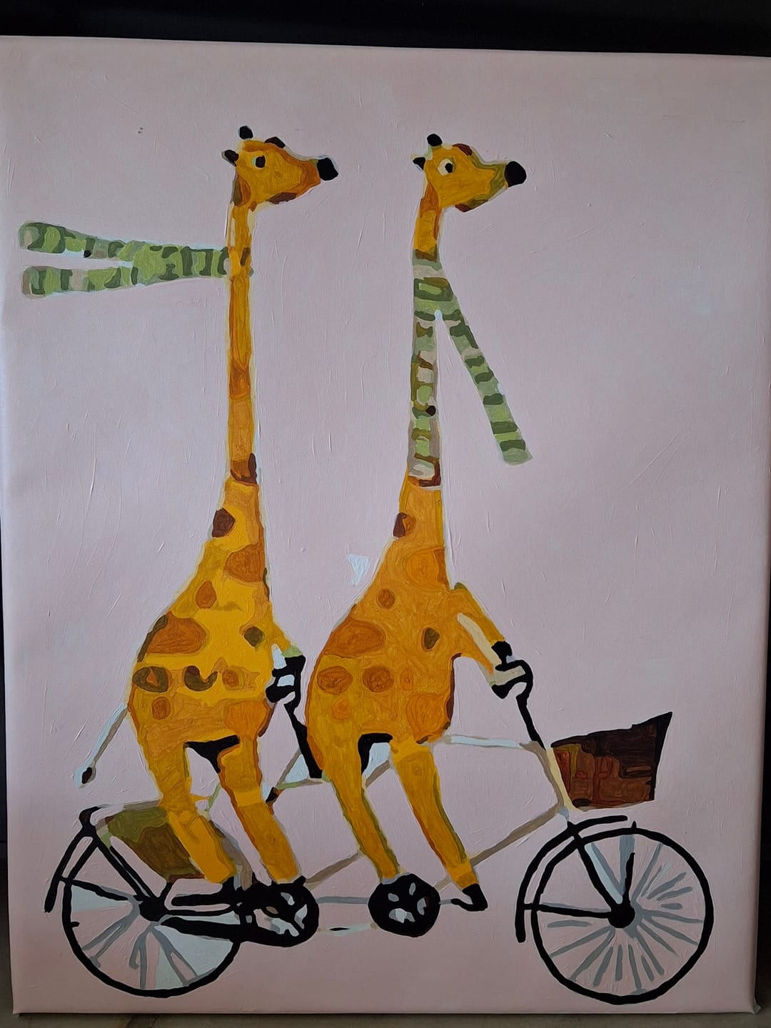 Customer photo review of Paint by Numbers Kit Lets Tandem Giraffes