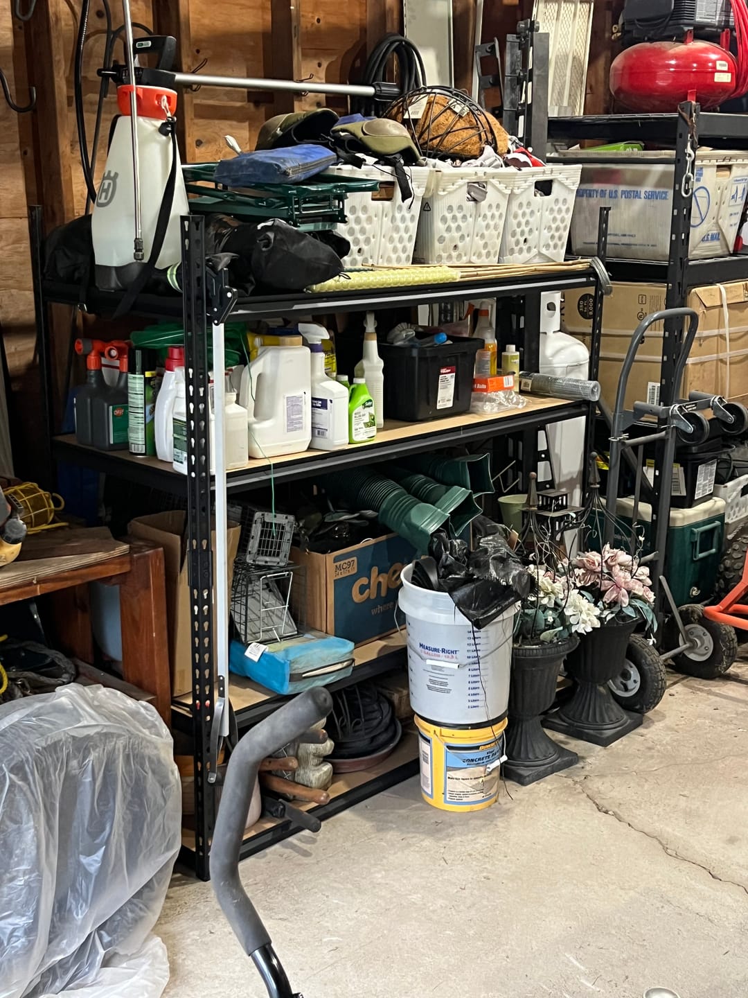 Customer photo review of REIBII 60″W x 24″D Heavy Duty Garage Storage Shelves, 3300 lbs Adjustable Storage Rack for Large Bins, Tools, Basement, Warehouse, Workshop & Commercial Storage
