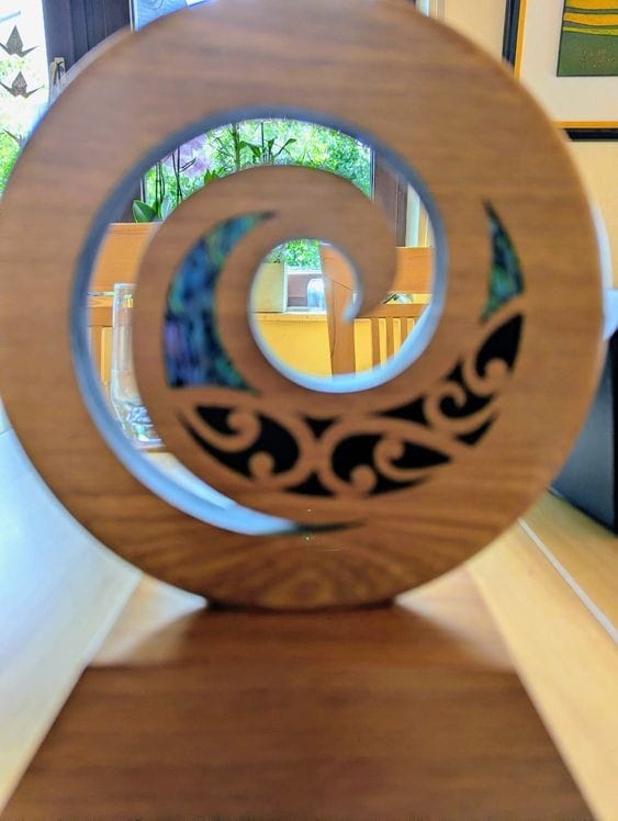 Customer photo review of Maori Koru Trophy on Large Engravable Stand