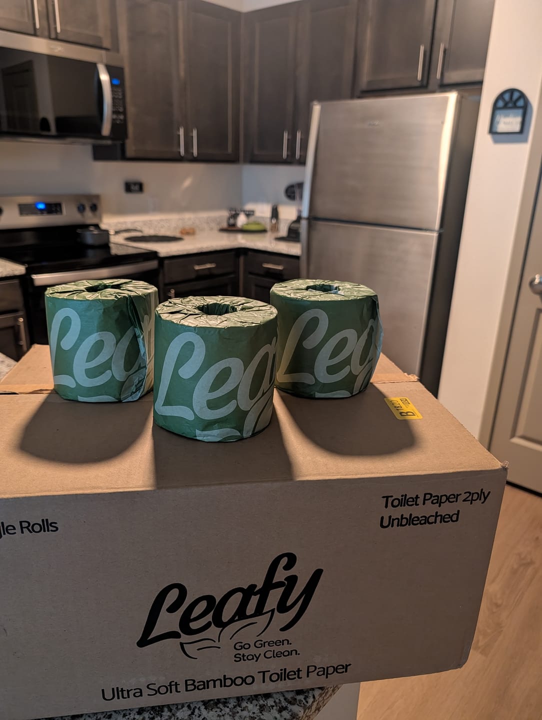 Customer photo review of Leafy EarthCloud Bamboo - 24 roll 2 ply