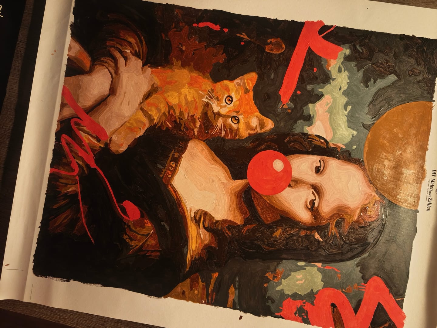 Customer photo review of Malen nach Zahlen - Mona und die Katze