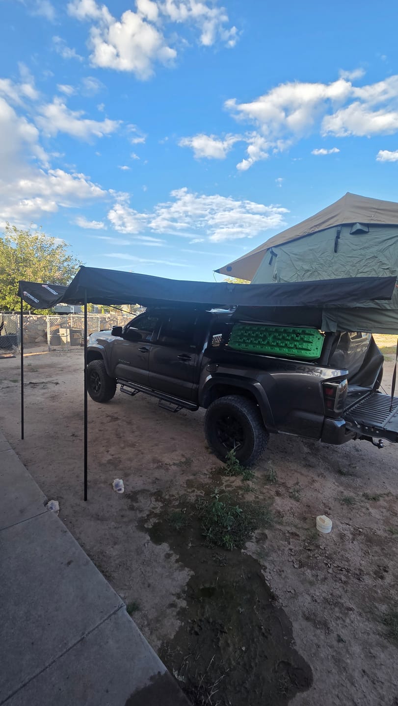 Customer photo review of OPENROAD 180 Free Standing Awning