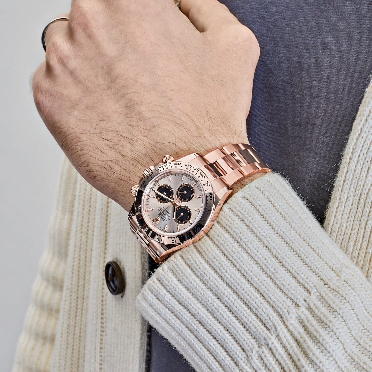 Customer photo review of Daytona 40mm Rose Gold Sundust Dial 126515