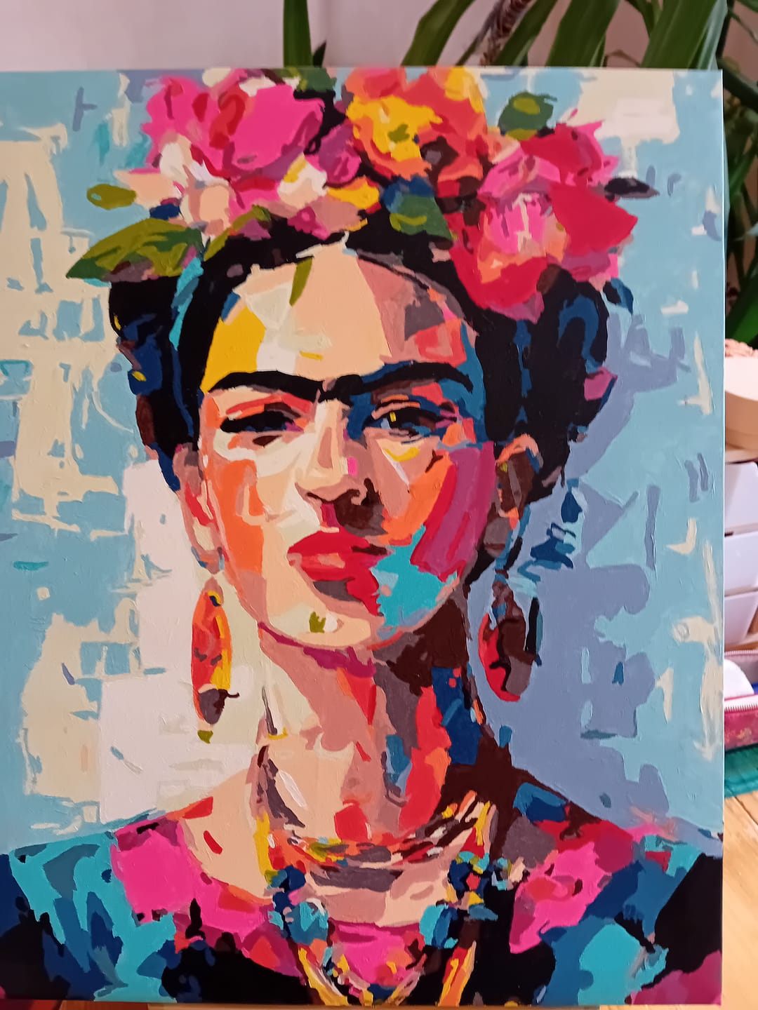 Customer photo review of Expressive Frida | Paint by Number
