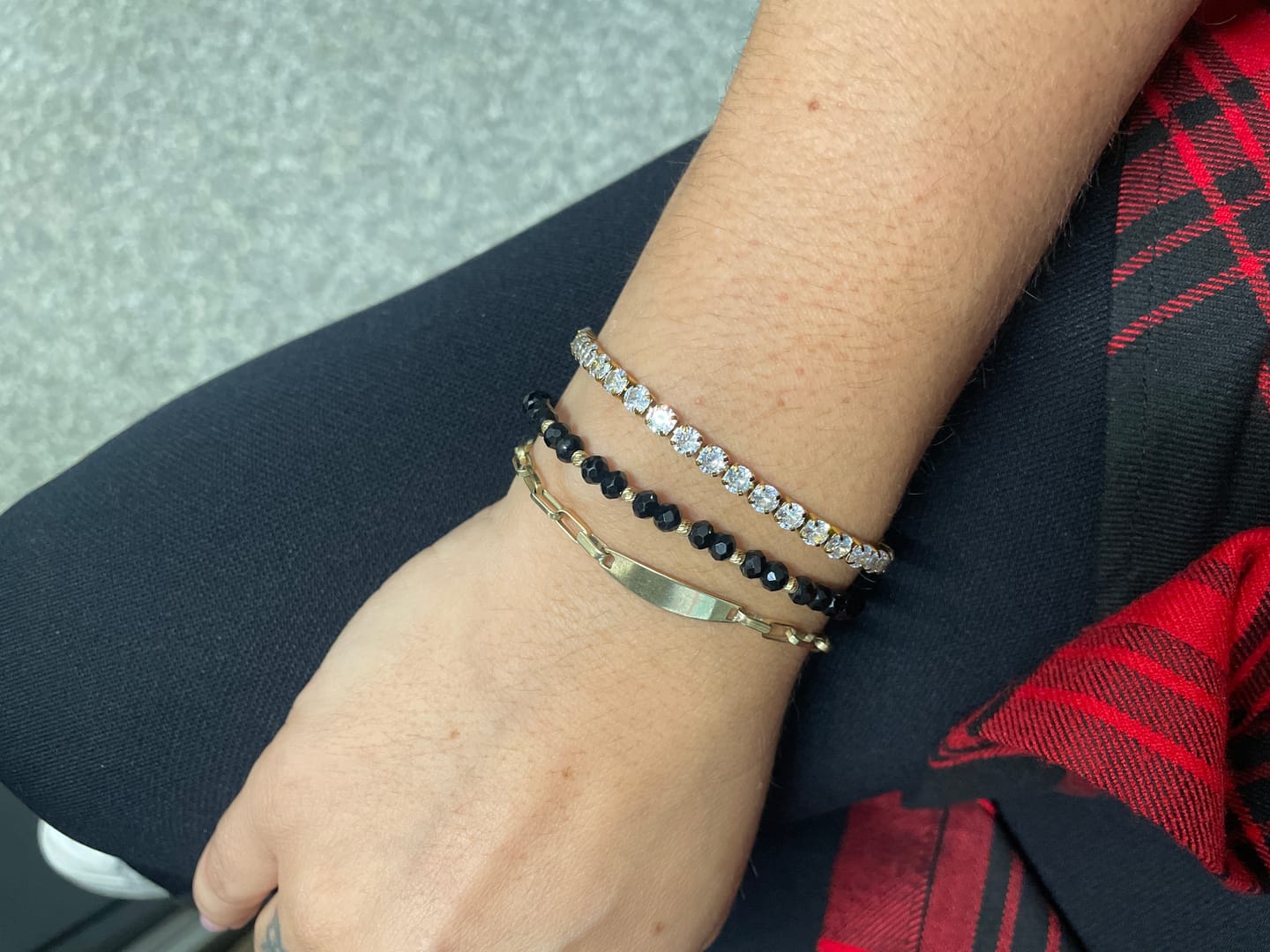 Customer photo review of Bratara Tennis Gold, 4mm