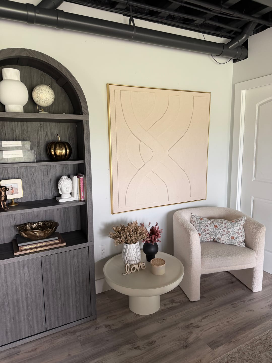 Customer photo review of Elegance in Curves – White Modern Abstract Wall Art