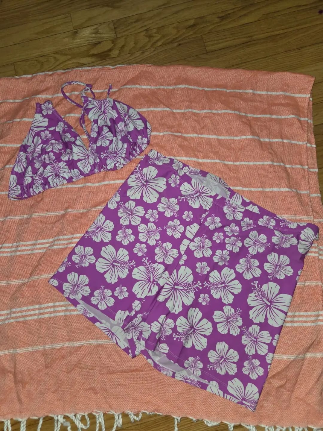 Customer photo review of Hibiscus Honey Bike & Swim Bikini Shorty  final sale