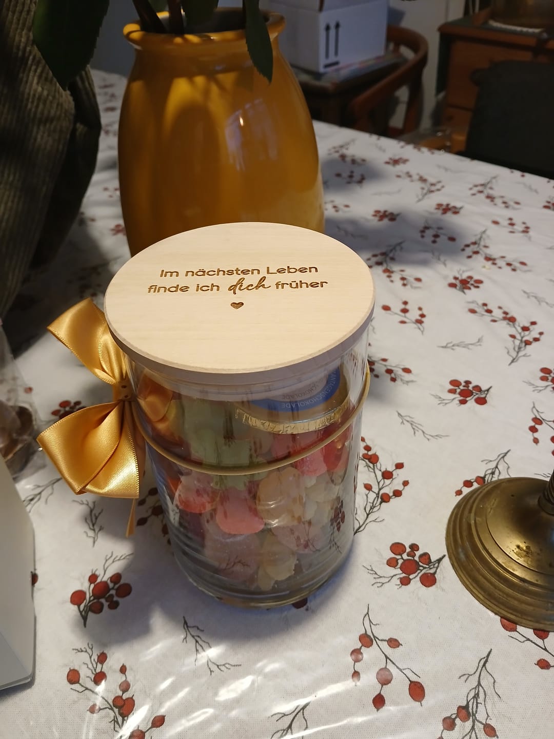 Customer photo review of Geschenk-Glas "Im nächsten Leben finde ich dich früher"