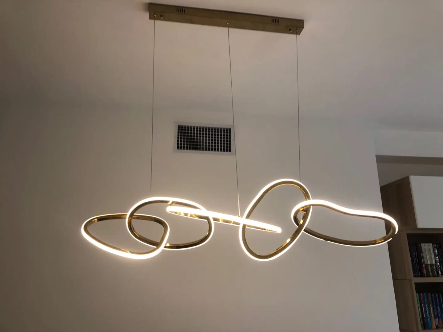 Customer photo review of Rose Chandelier for Bedroom, Stainless Loops, 150 cm