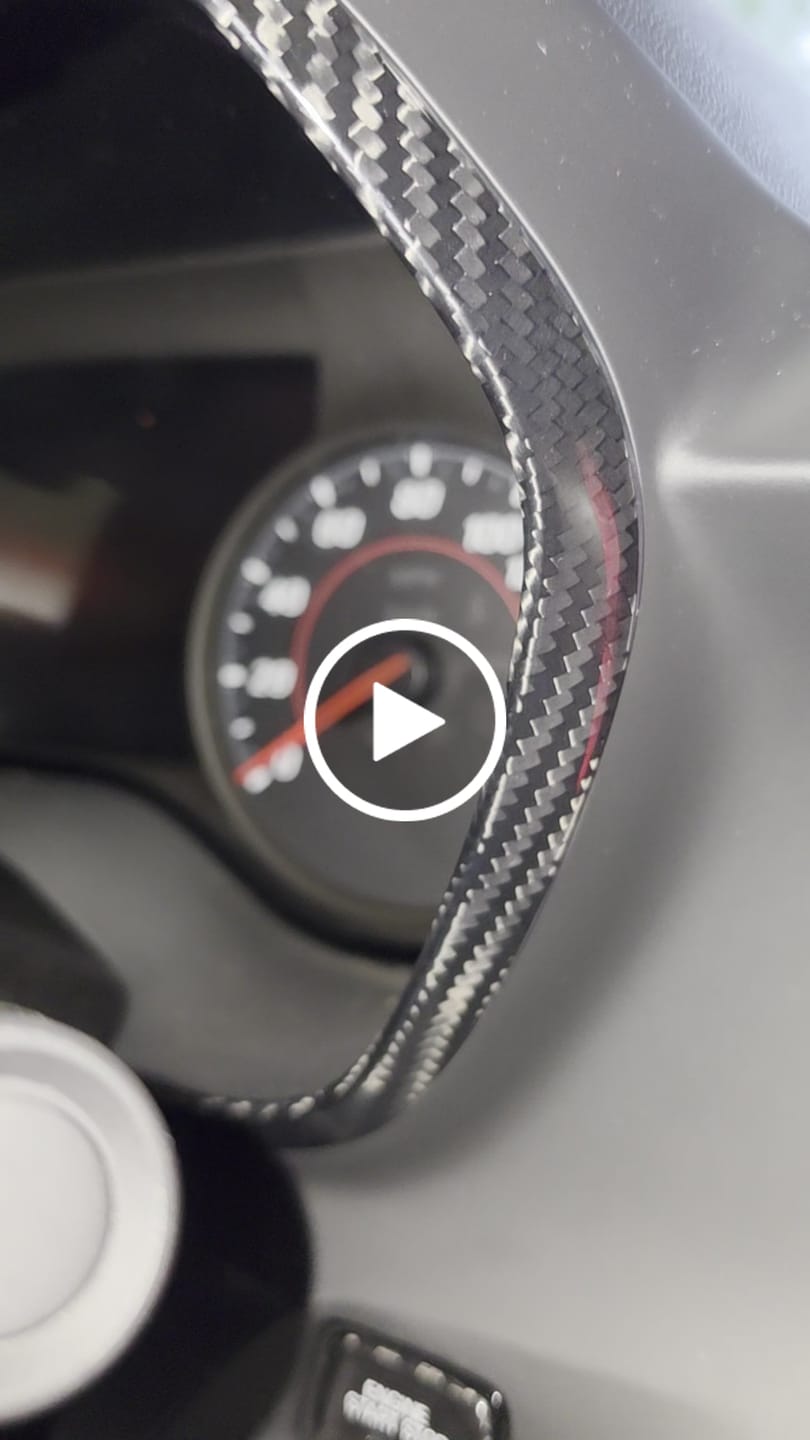 Customer video review of 2016-2024 Camaro Carbon Fiber Gauge Cluster Bezel Chrome Delete Cover
