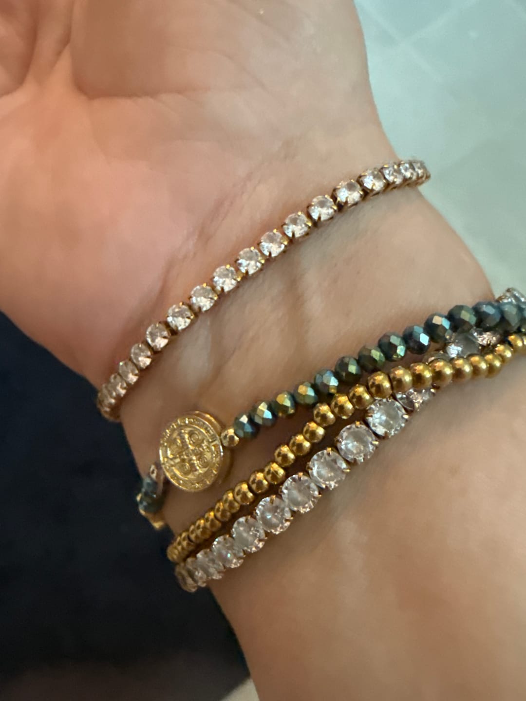 Customer photo review of Pulsera Tennis 3 mm
