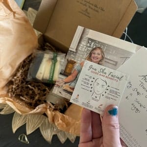 Customer photo review of The De-Puff Facial Massage Bundle