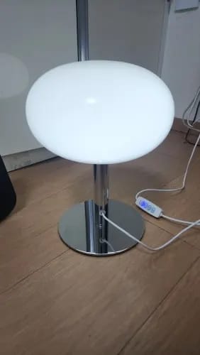 Customer photo review of Pink Glass Table Lamp for Bedside, Iron Base, 22 × 29 cm