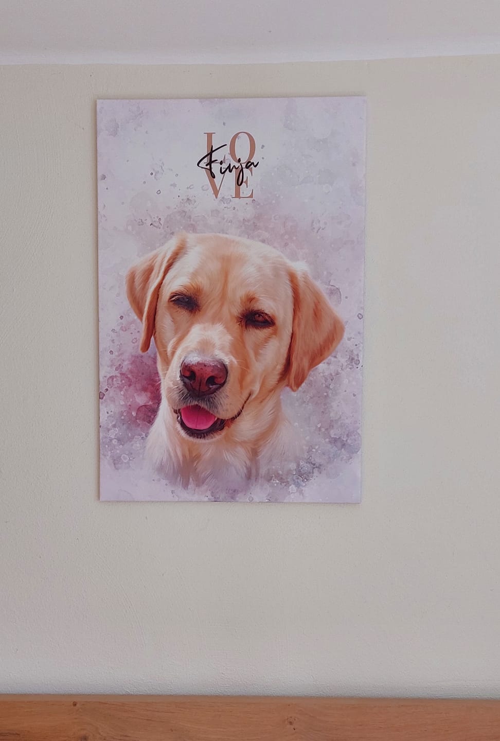 Customer photo review of Aufhängeset für Leinwand
