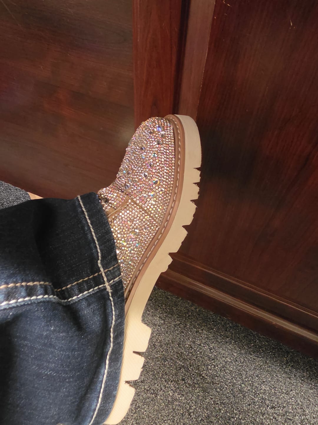 Customer photo review of Corky's Rhinestone Campfire Boots